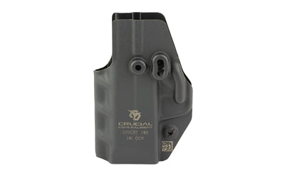 Crucial Concealment Covert IWB |  Inside Waistband Holster |  Ambidextrous |  Kydex |  Black |  Fits Glock 19