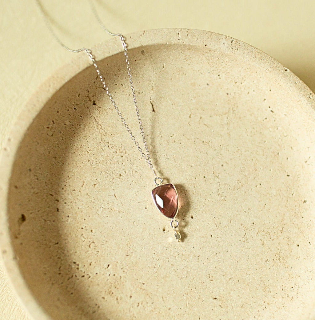 Rhodolite Garnet Gold Isla Necklace