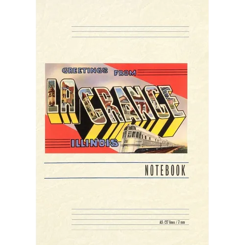 Vintage Lined Notebook Greetings from La Grange, Illinois - Paperback