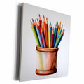 3dRose Container Of Colored Pencils Illustration - Museum Grade Canvas Wrap (cw-384128)