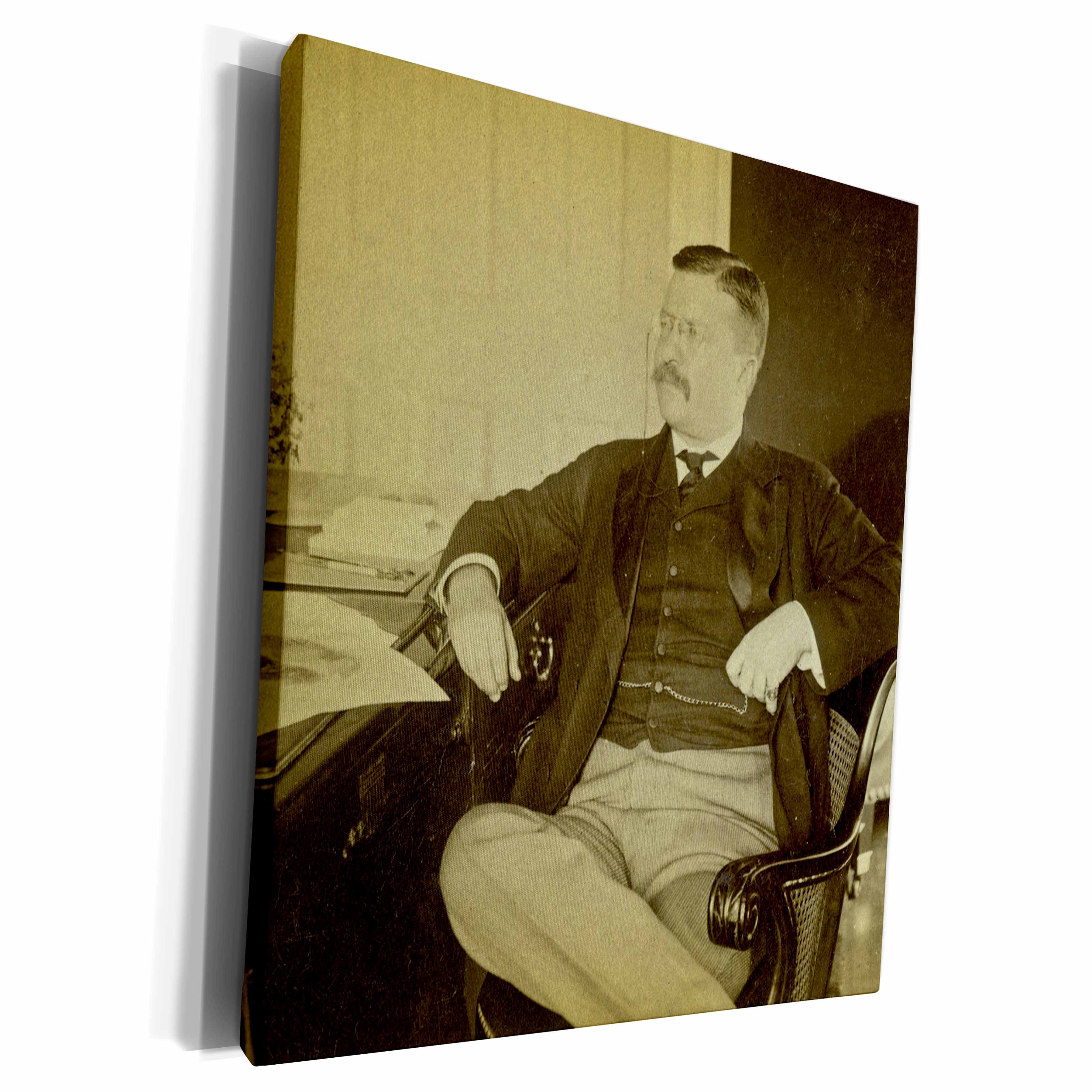 3dRose President Roosevelt at His Desk in White House... - Museum Grade Canvas Wrap (cw_97724)