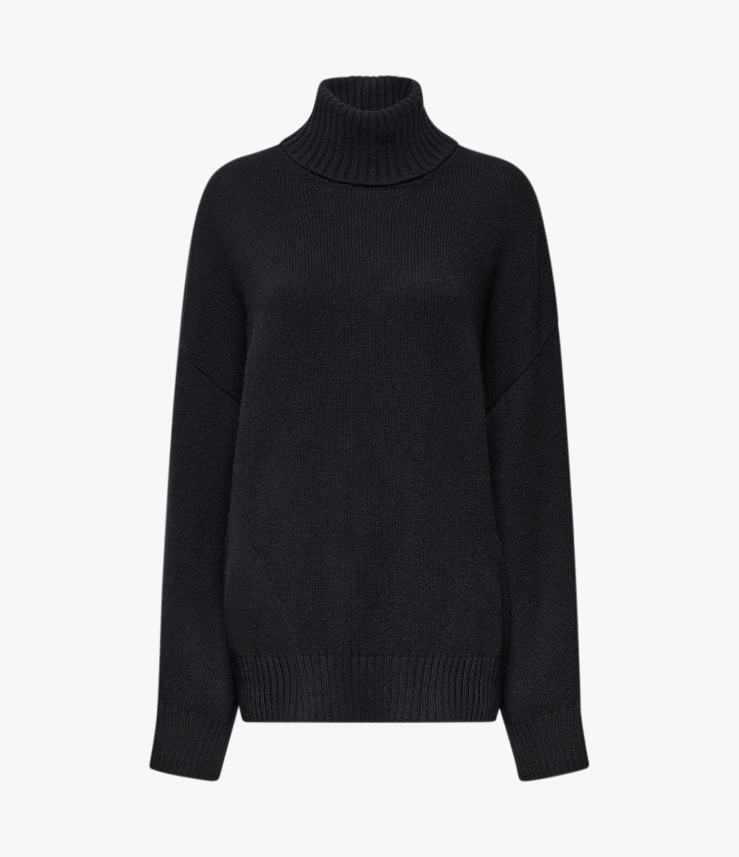 Cashmere Oversized Turtleneck | Black