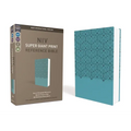 NIV, Super Giant Print Reference Bible, Imitation Leather, Blue, Red Letter Edition - Imitation Leather