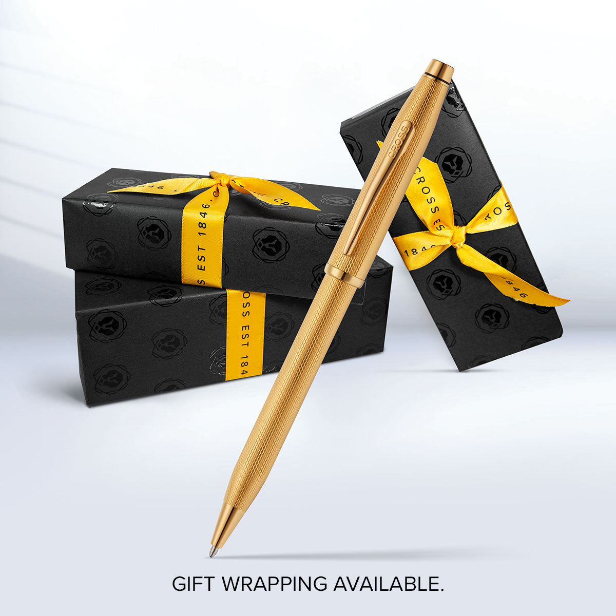 Century® II Polished 23KT Gold-plated Engraved Diamond Pattern Ballpoint Pen