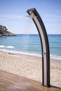 Sunneday SS0970 Outdoor Shower – 9 Gallon Solar Heated Shower with Adjustable Temperature Control, Self-De-Scaling Shower Head & Cold Water Faucet – Ideal for Camping, Poolside, and Beach Use – Black