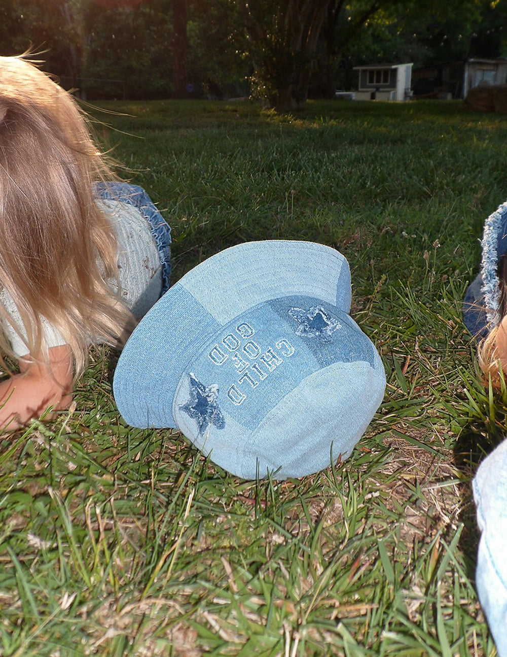 Child of God Denim Kids Bucket Hat