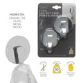 Chrome Gel Suction Power Hooks 2 Pk