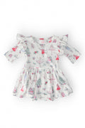 Clara's Christmas 3/4 Sleeve Flutter Twirl Bodysuit