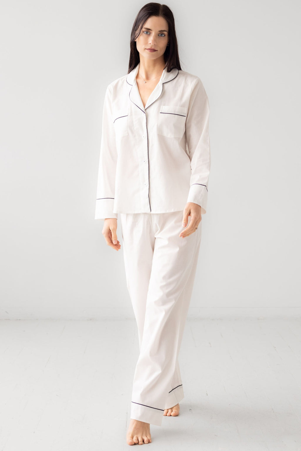 Classic Woven Cotton Pajama Set