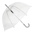 23'' Straight Auto Open Clear/Grey Umbrella