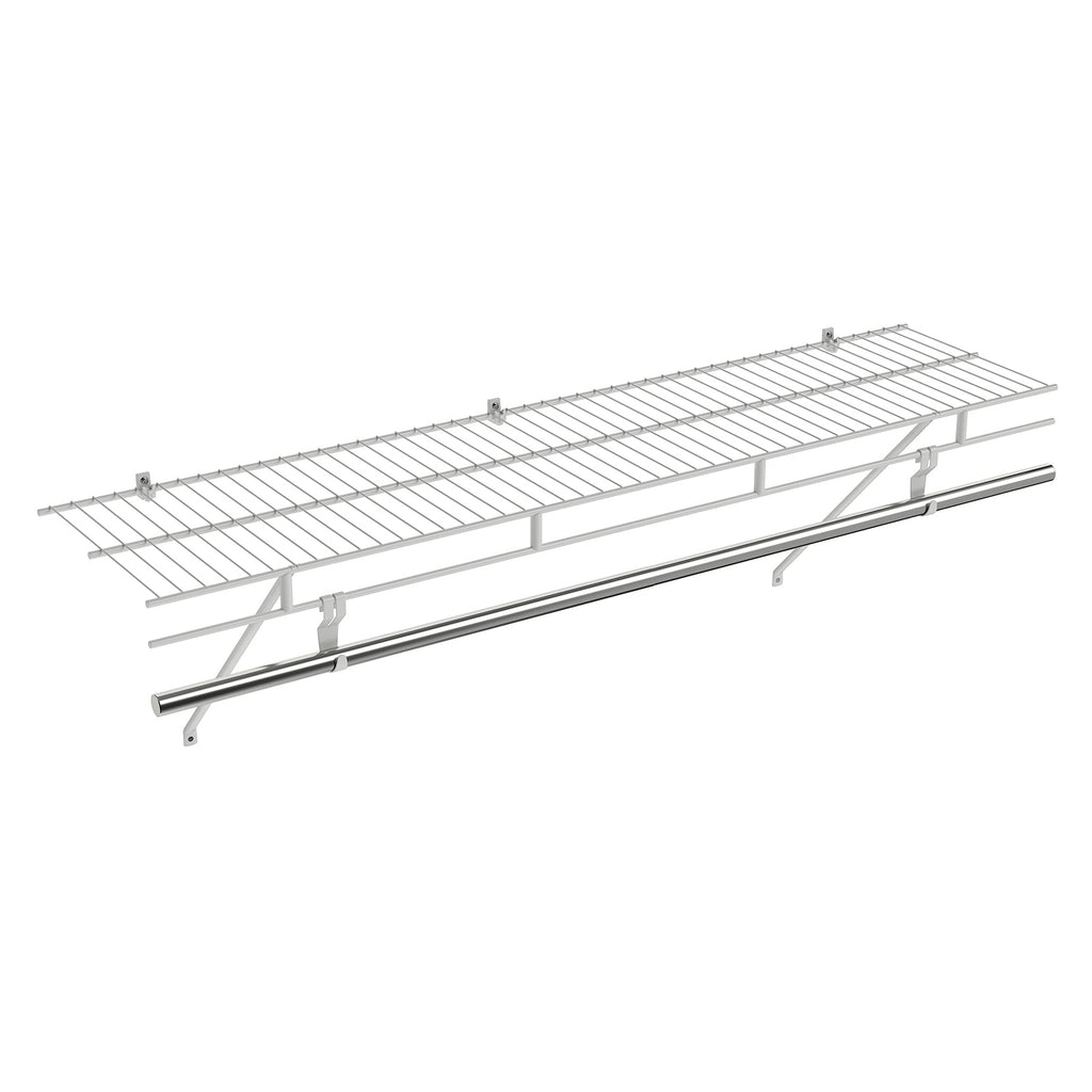 Closet Shelves Wall Mounted with Ventilated Metal Wire Shelving Kit