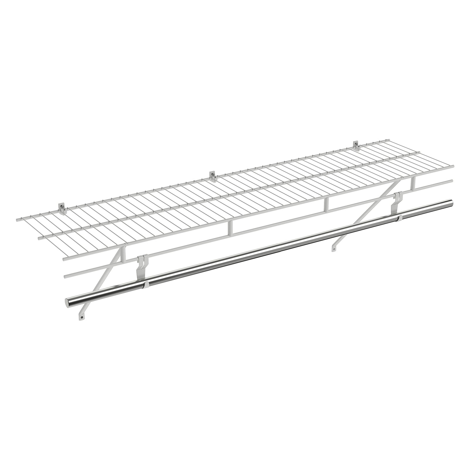 Closet Shelves Wall Mounted with Ventilated Metal Wire Shelving Kit