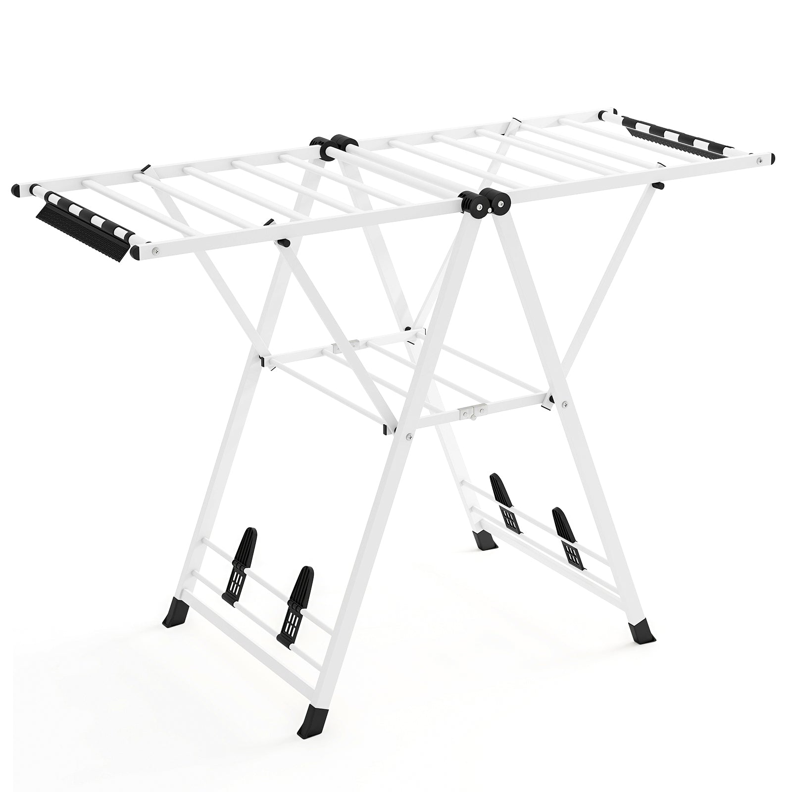 Clothes Drying Rack with Height Adjustable Wings