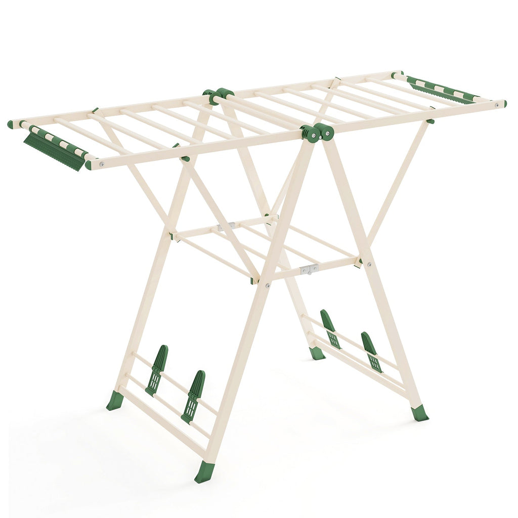 Clothes Drying Rack with Height Adjustable Wings