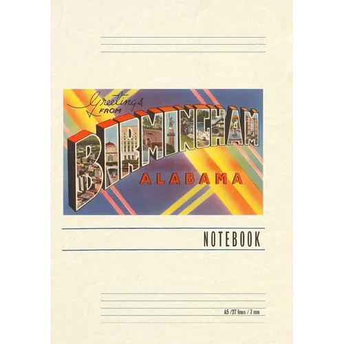 Vintage Lined Notebook Greetings from Birmingham - Paperback