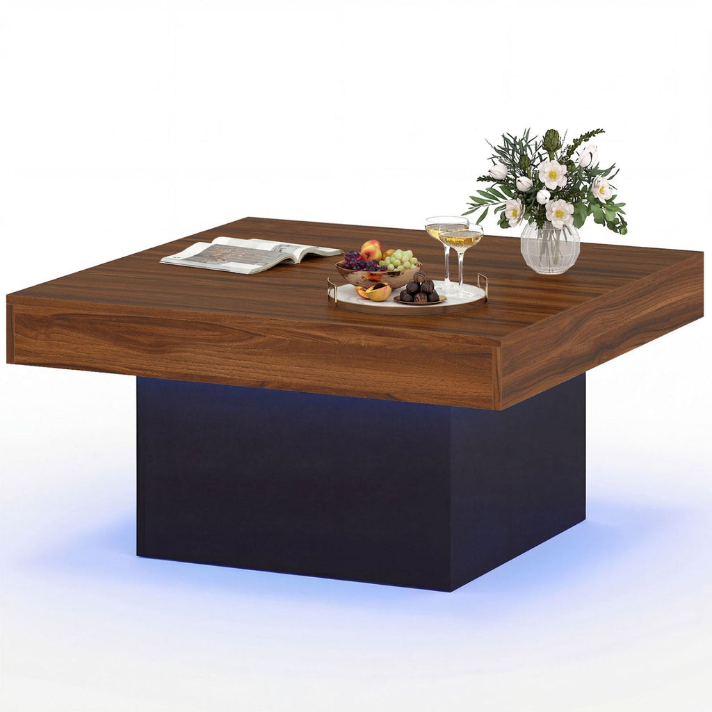 Coffee Table Accent Table with LED Lights and Dynamic Modes