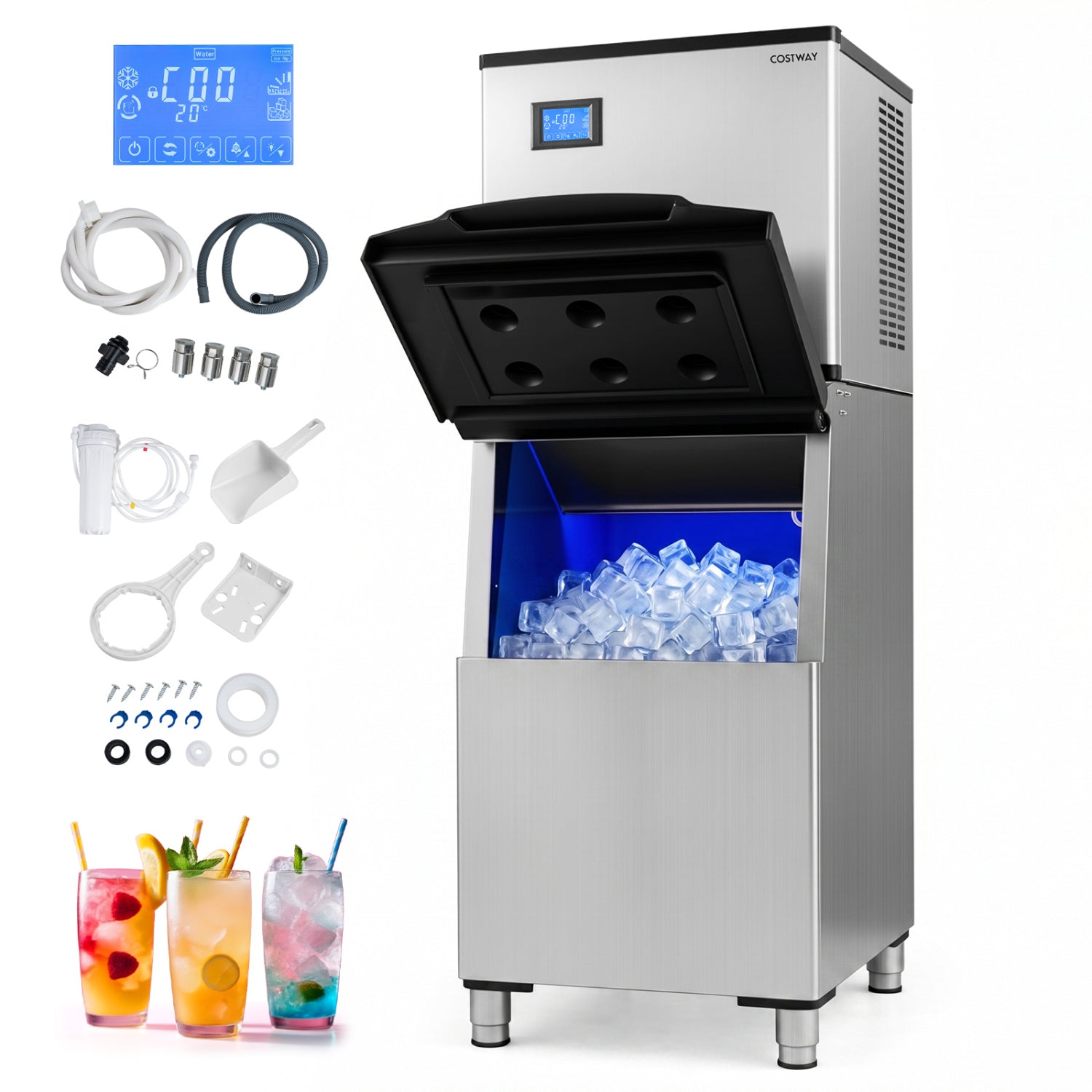 Freestanding Commercial Ice Maker 450 lbs/24H