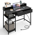 48 Inch Computer Desk with Monitor Stand Drawer and Shelves