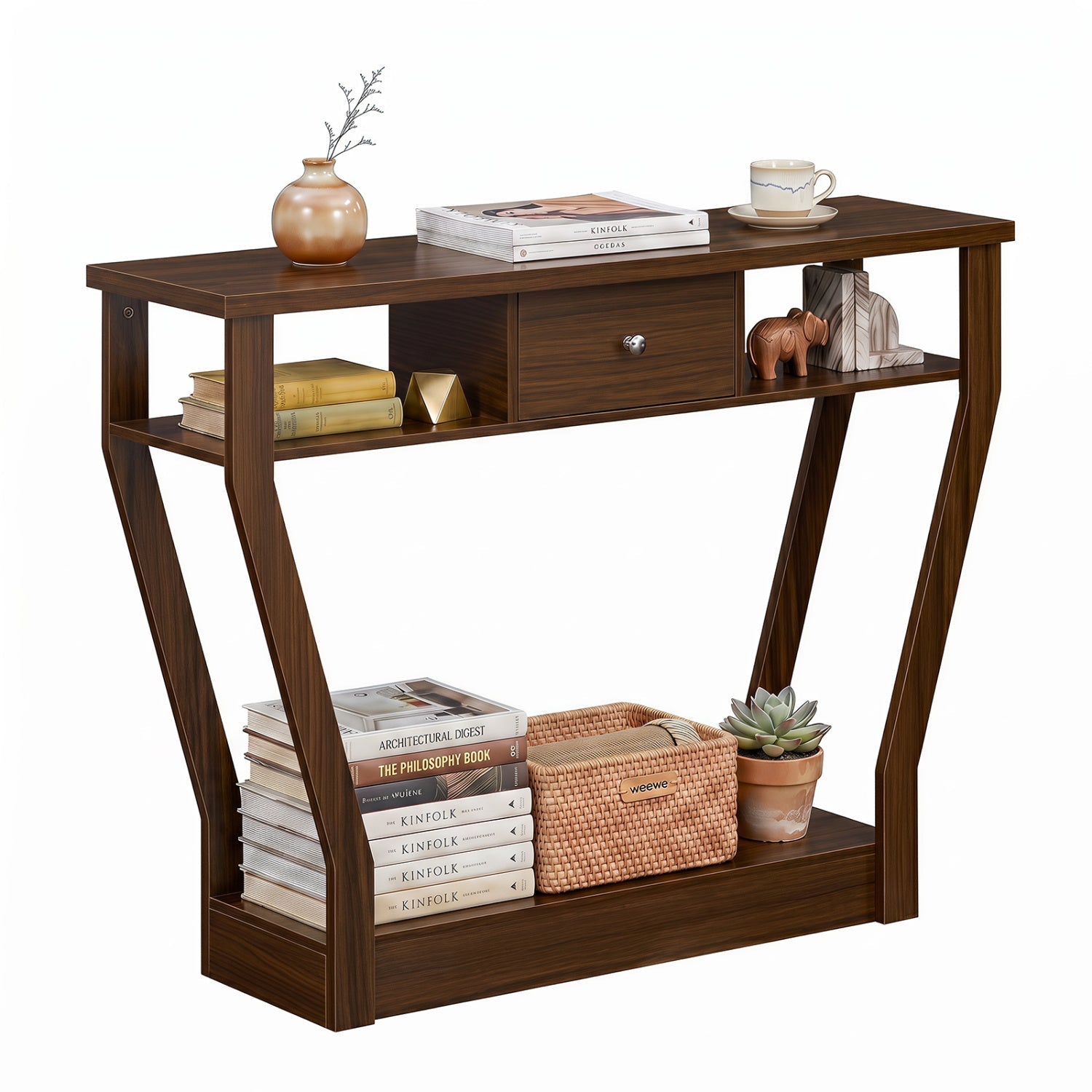 Console Table with Storage Drawer and Shelf, 47-Inch