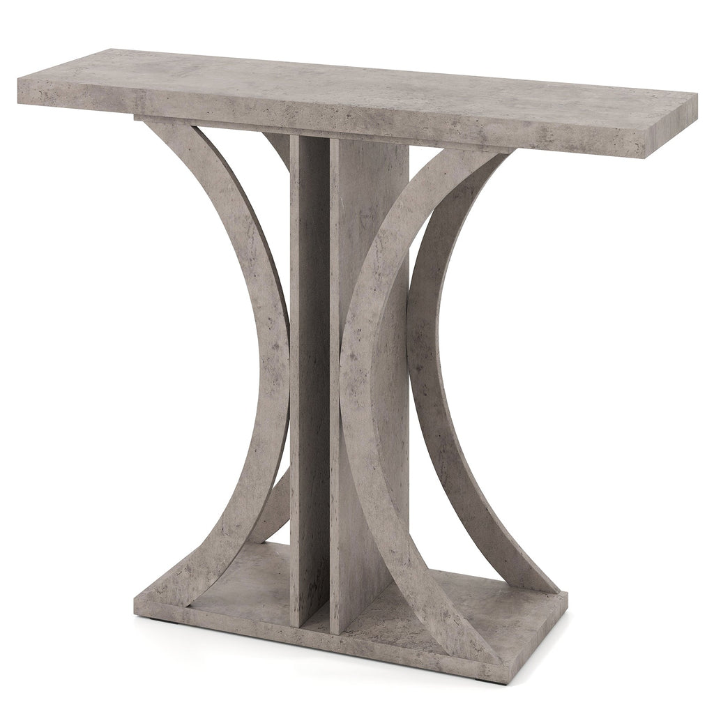 Console Table 39.5 Inch Rectangular Entryway Table with Geometric Frame