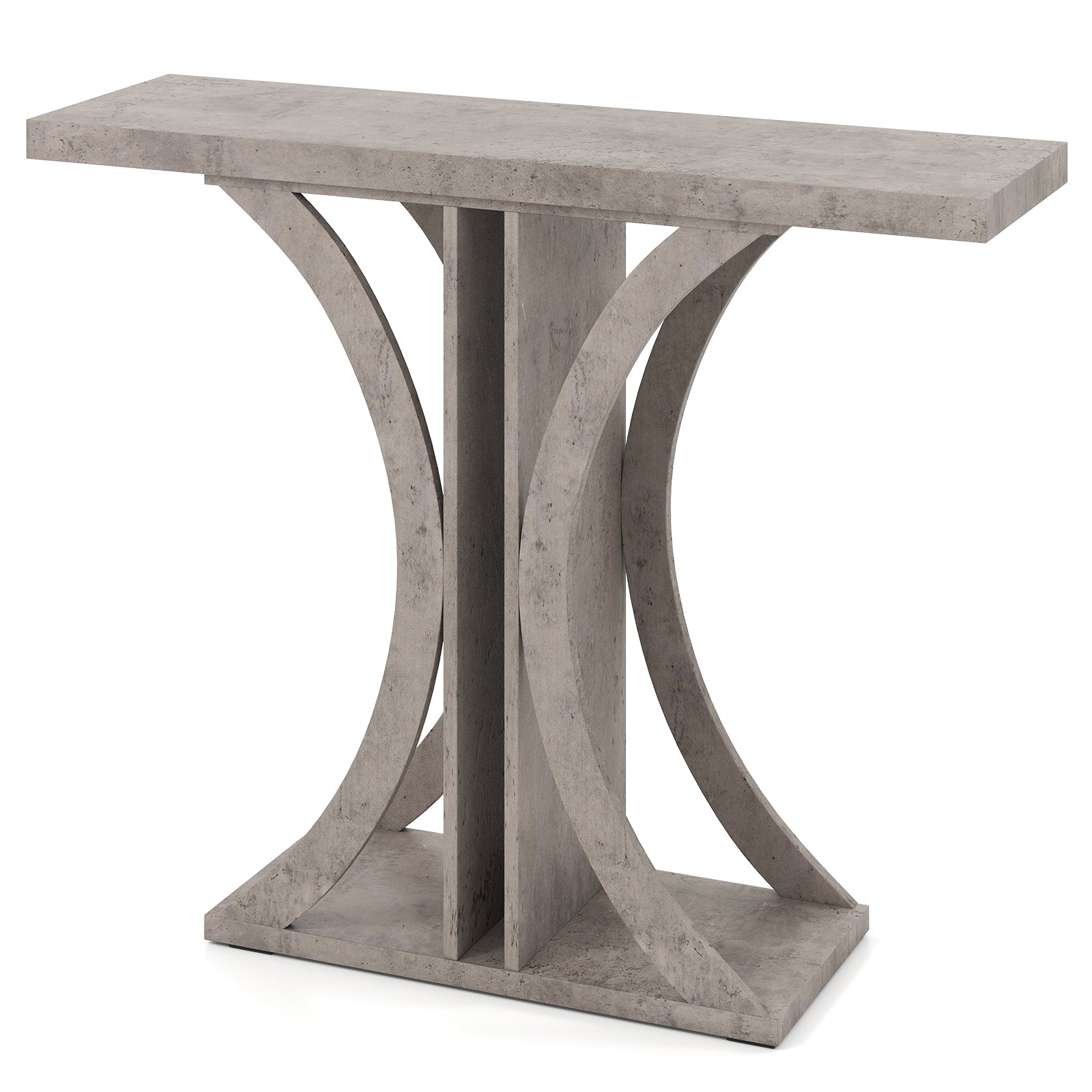 Console Table 39.5 Inch Rectangular Entryway Table with Geometric Frame