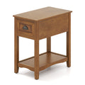 Contemporary Chair Side End Table Compact Table with Drawer Nightstand
