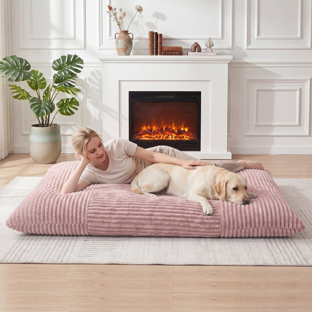 Convertible Bean Bag Floor Sofa with Washable Corduroy Cover