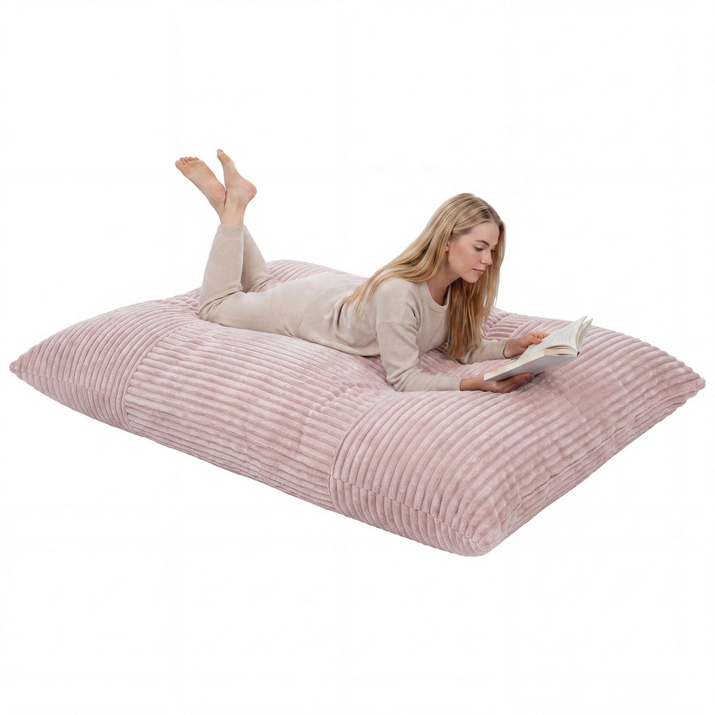 Convertible Bean Bag Floor Sofa with Washable Corduroy Cover