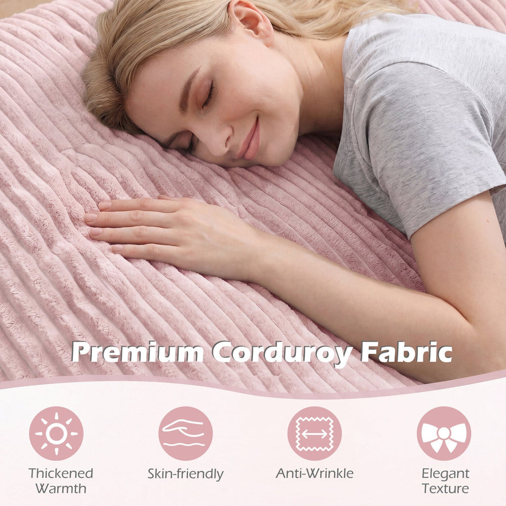 Convertible Bean Bag Floor Sofa with Washable Corduroy Cover