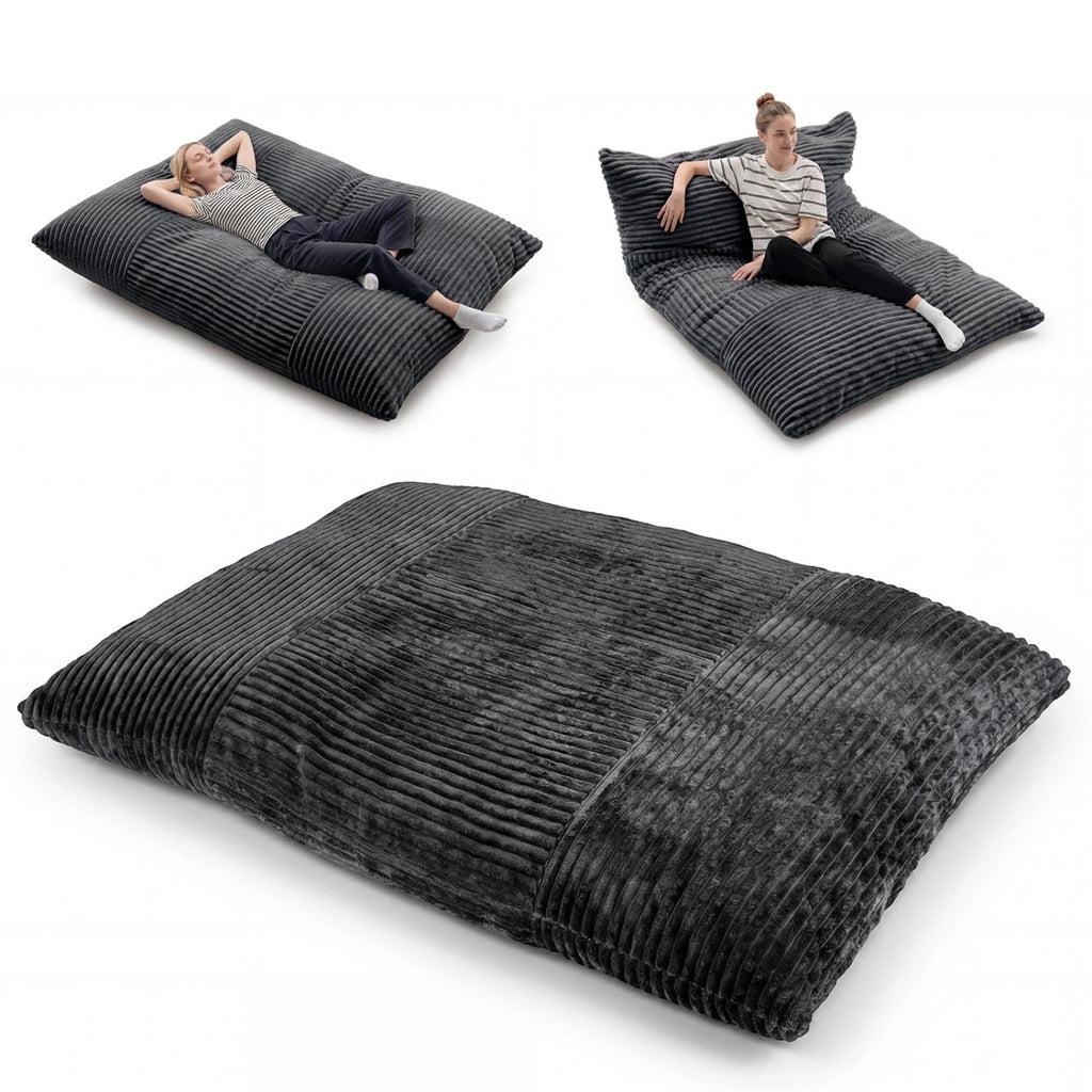 Convertible Bean Bag Floor Sofa with Washable Corduroy Cover