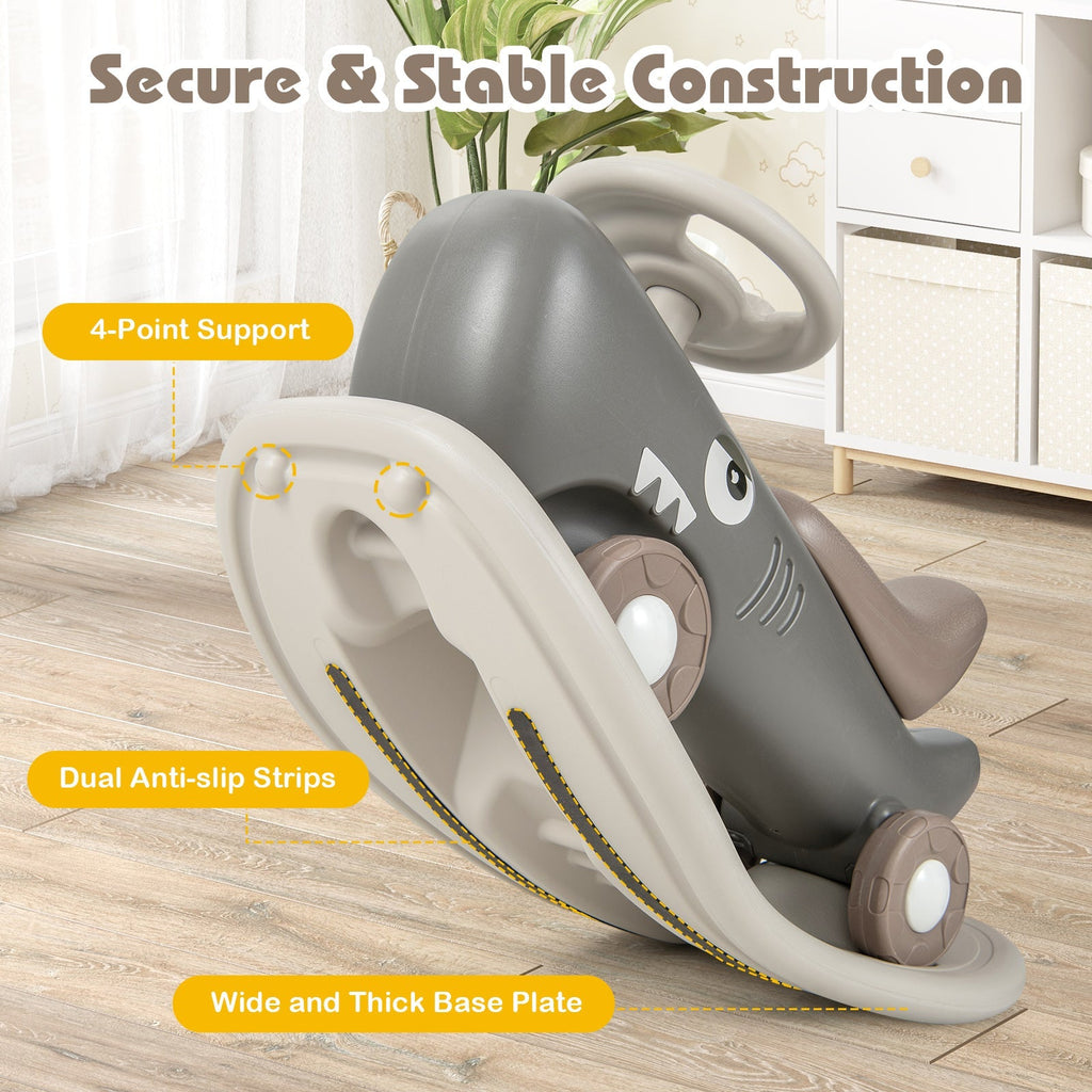 Convertible Rocking Horse and Sliding Car with Detachable Balance Board