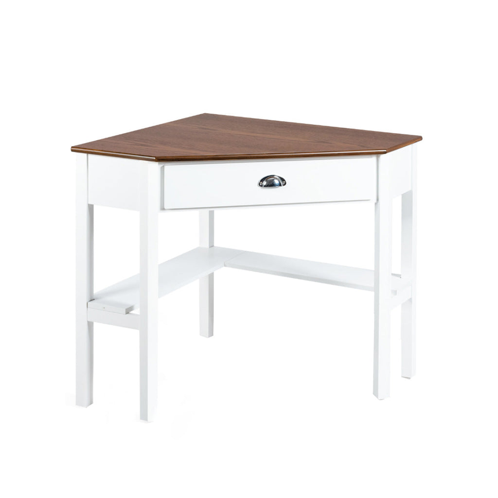 Corner Wooden Piece Laptop Computer Desk