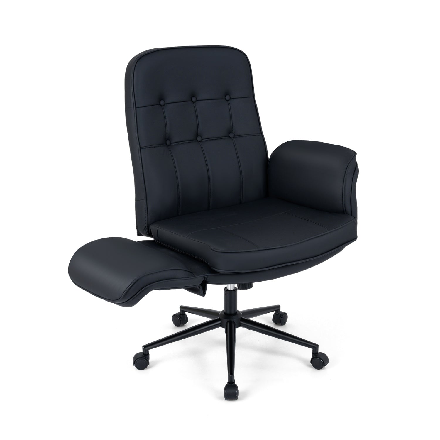 Criss Cross Chair Adjustable Swivel Vanity Chair with 5-Position Armrests