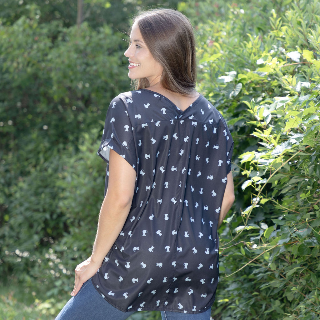 Animal Print Dolman Blouse