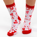 Valentine's Day Crew Socks | Hearts & Love Balloon Socks
