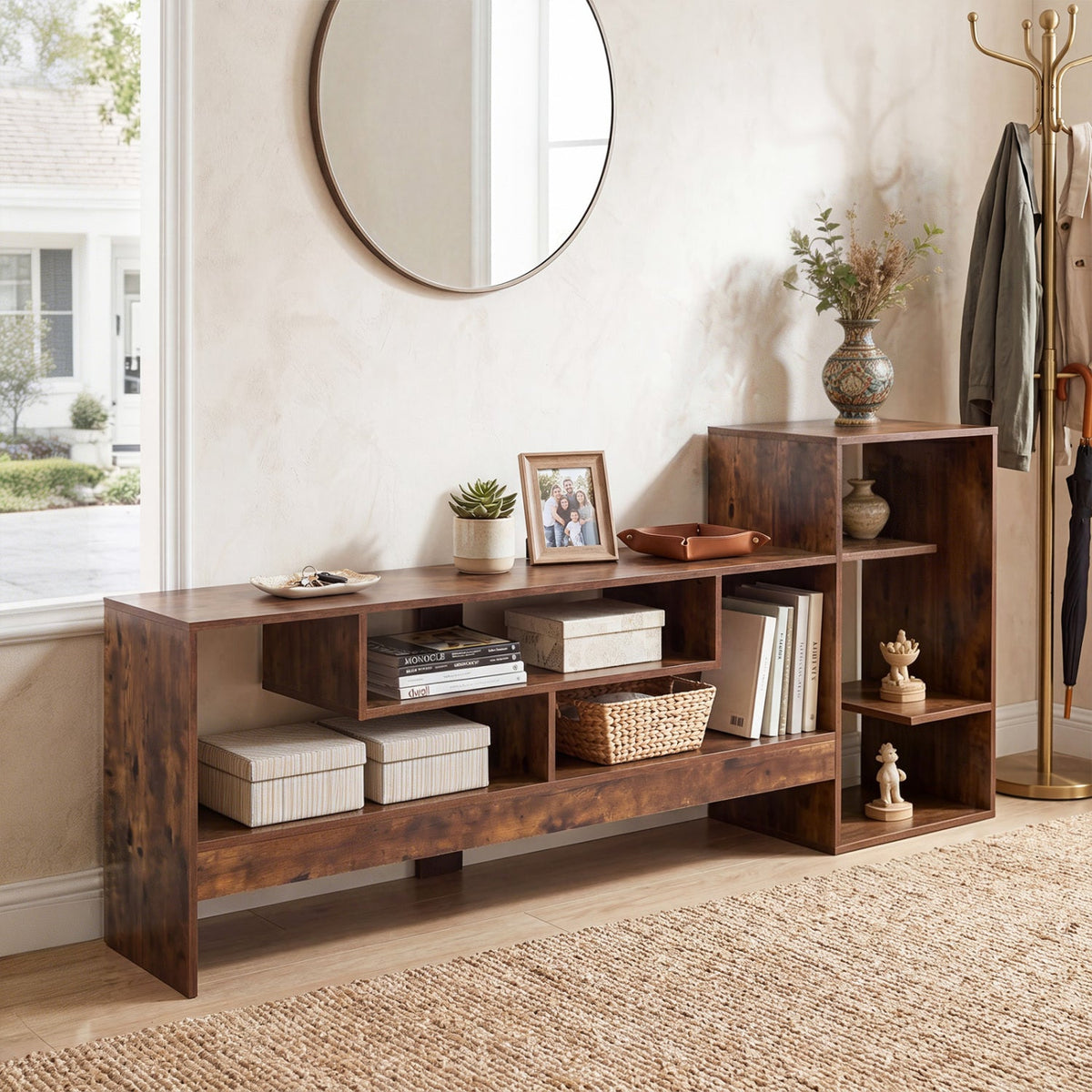 TV Stand for 55 Inch TV with Power Outlets and Storage