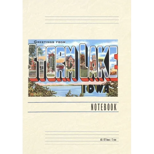Vintage Lined Notebook Greetings from Storm Lake - Paperback