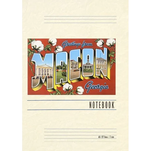 Vintage Lined Notebook Greetings from Macon - Paperback