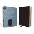 NIV, Thinline Bible, Bonded Leather, Black, Indexed, Red Letter Edition - Bonded Leather