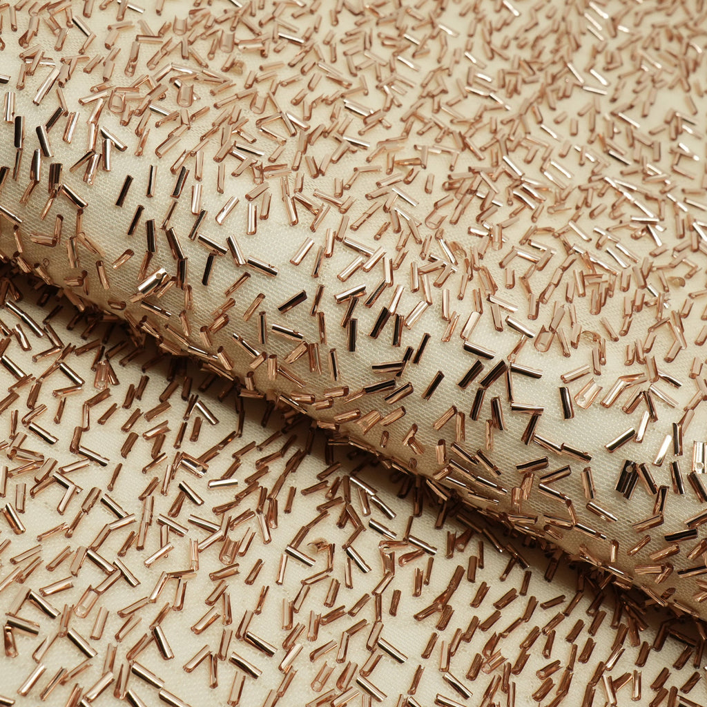 Dazzle Beaded Stretch Mesh Fabric | Blue Moon Fabrics