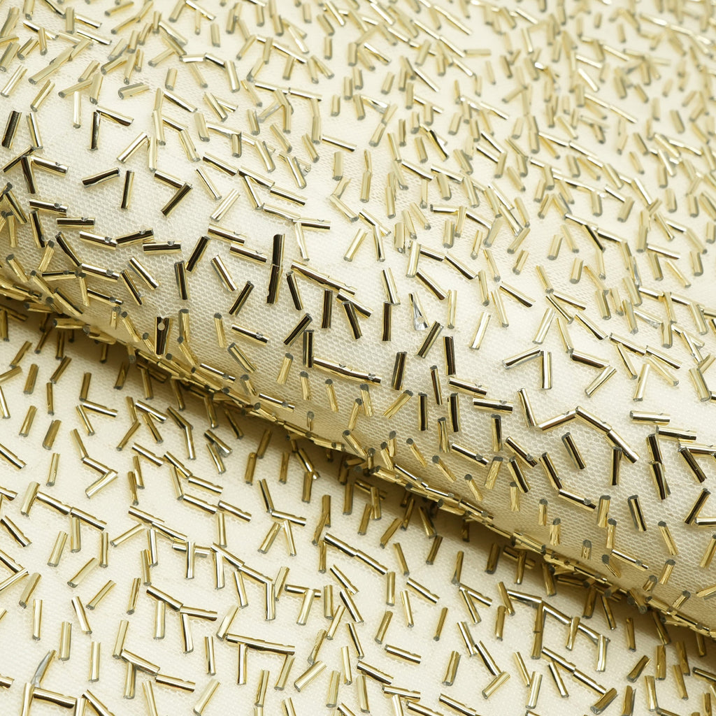 Dazzle Beaded Stretch Mesh Fabric | Blue Moon Fabrics