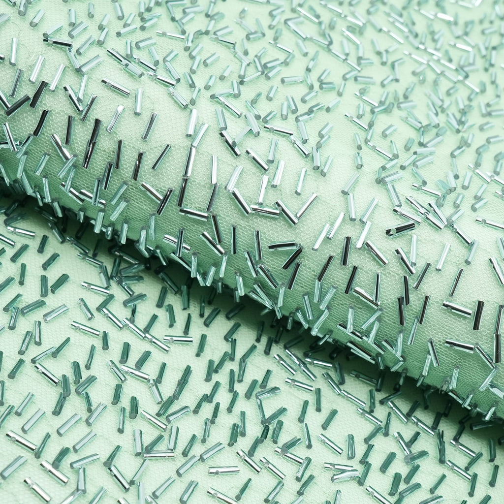 Dazzle Beaded Stretch Mesh Fabric | Blue Moon Fabrics