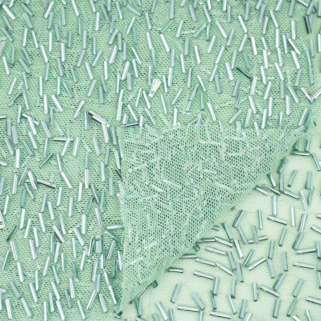 Dazzle Beaded Stretch Mesh Fabric | Blue Moon Fabrics