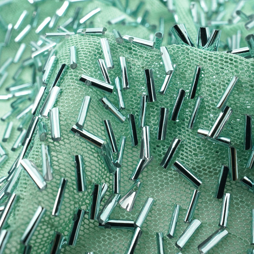 Dazzle Beaded Stretch Mesh Fabric | Blue Moon Fabrics