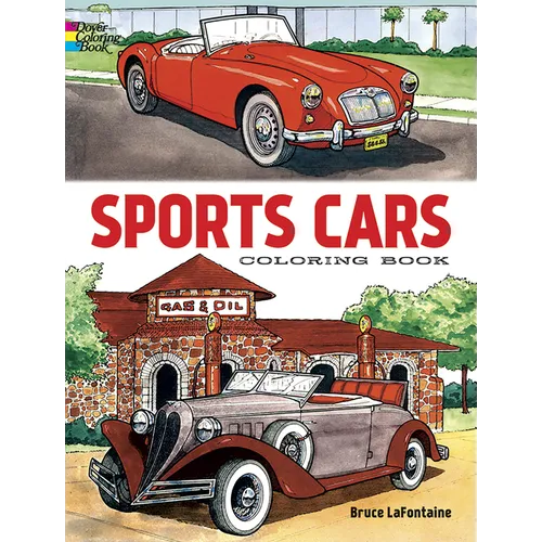 Sports Cars Coloring Book - Paperback