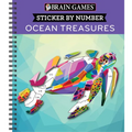 Brain Games - Sticker by Number: Ocean Treasures (13 Images to Sticker) - Spiral