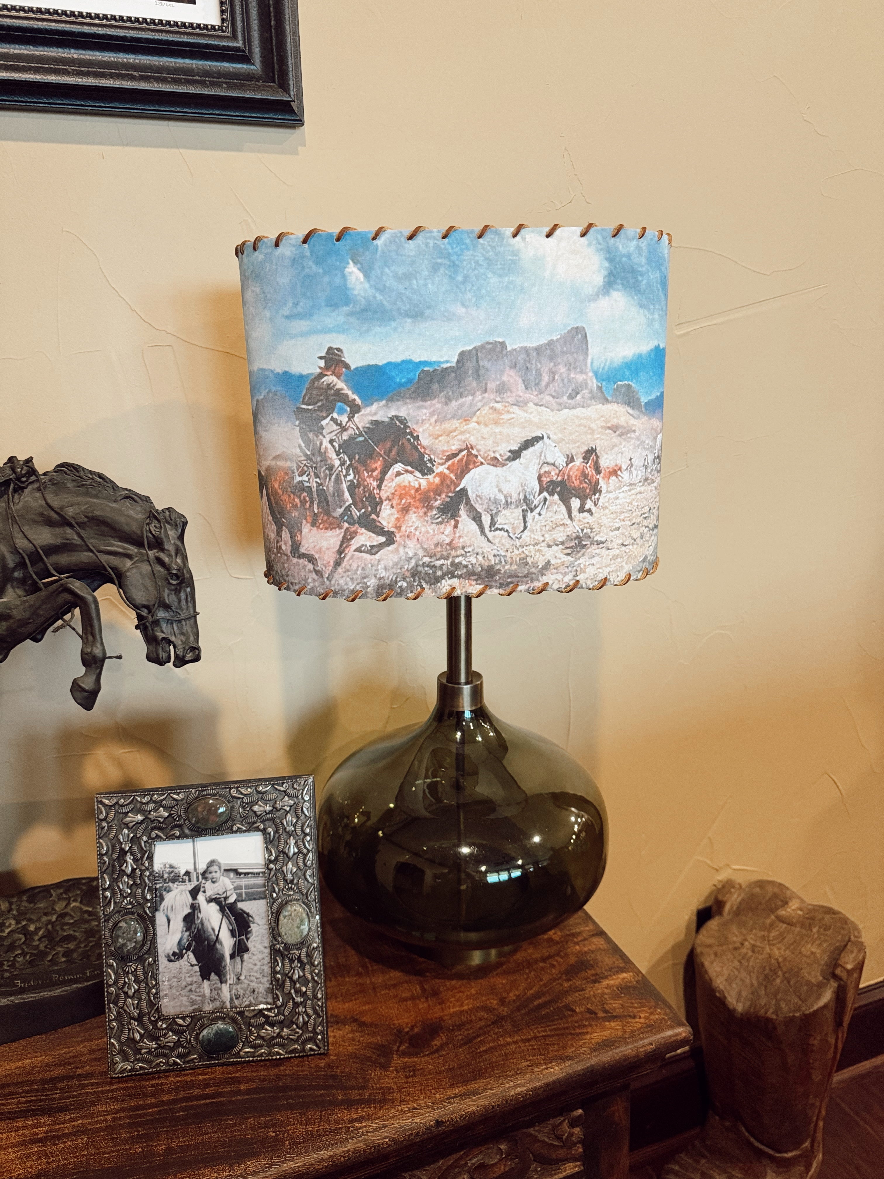 The Mustang Chase Lampshade