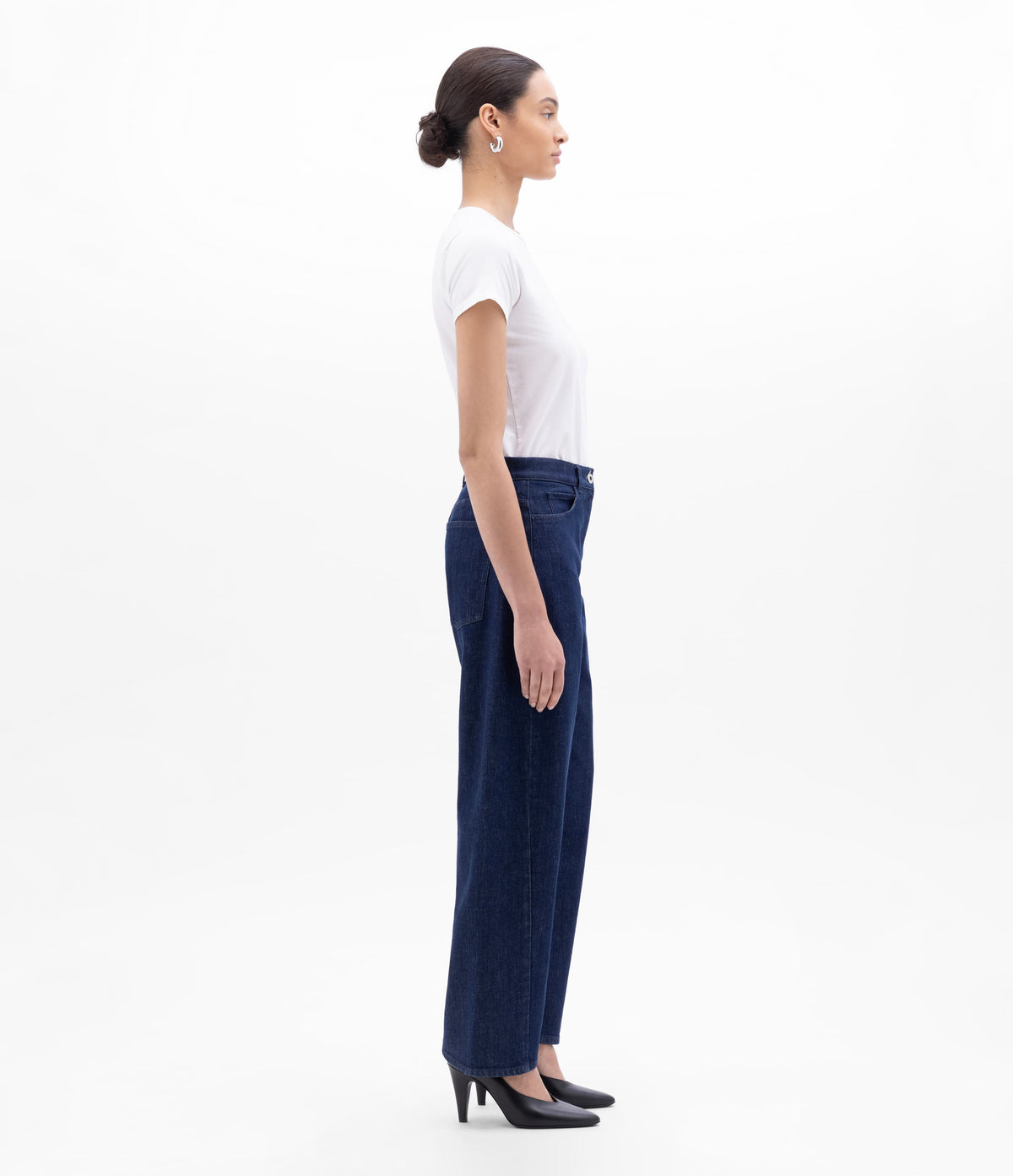 Curved Denim Pant | Rinsed