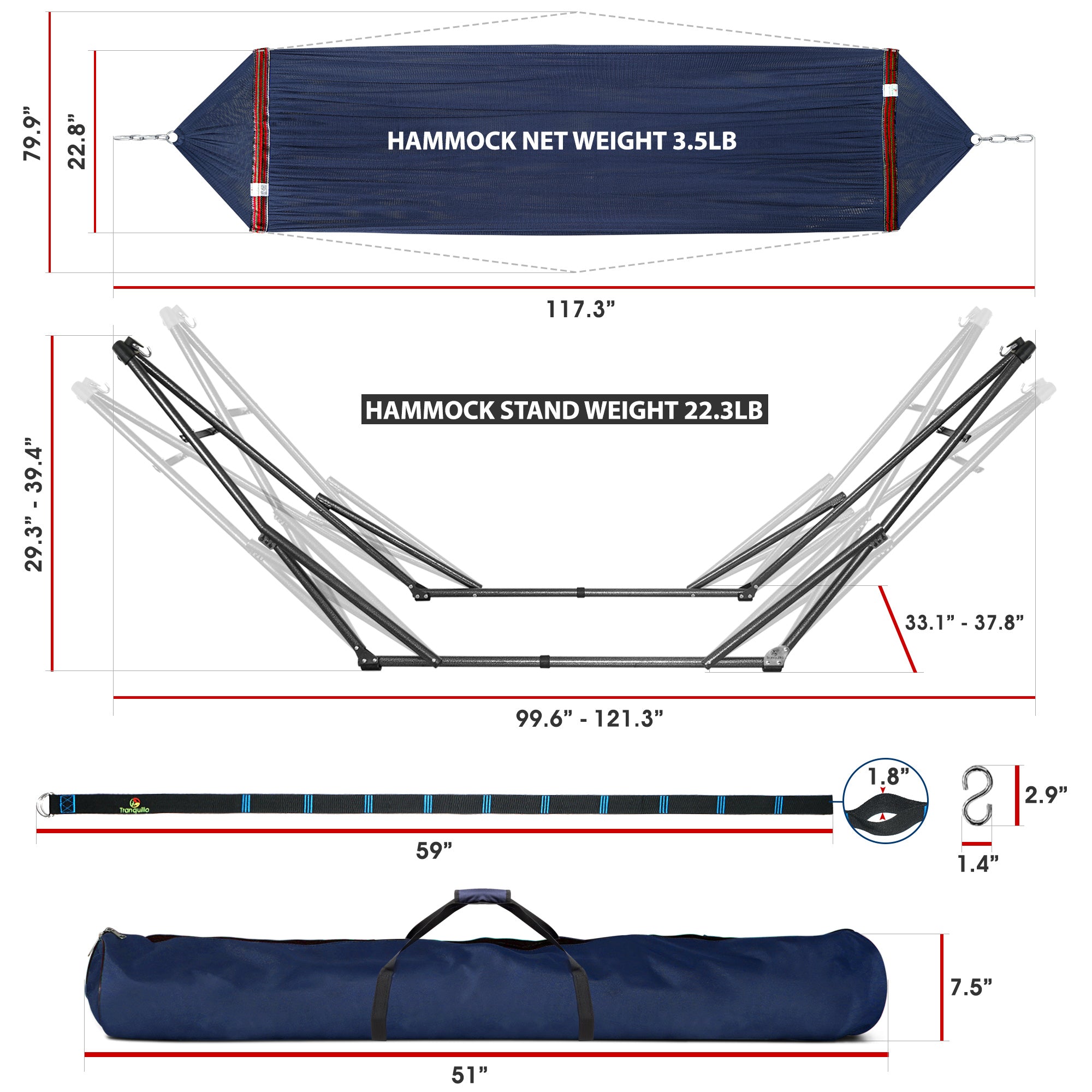 Comfort Set Original Hammock Stand