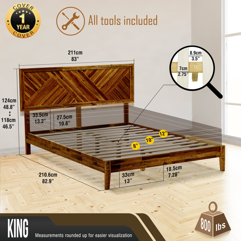 Sierra Solid Wood Bed Frame